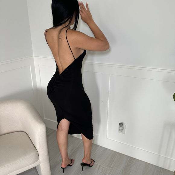 Lexi backless Dress (Black)