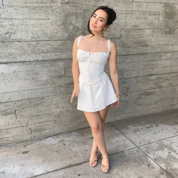 Becca mini dress (white)