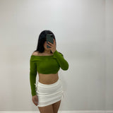 Kiara open back top(green)