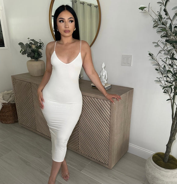 Lexi backless Dress (White)