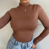 Meli turtle neck Bodysuit (Mocha)